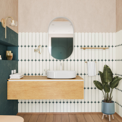  PixL 50 x 36,5 x 12 cm vasque à poser Infinitio, sans trop-plein, blanc (CEPX5037)