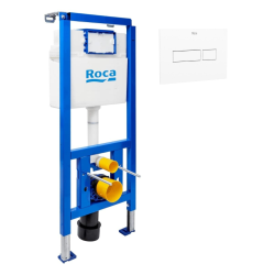 Bâti-support WC suspendu, installation sur cloison légère, hauteur 112 cm, chasse 2/4-6 L + plaque blanche (ROW01-IN)