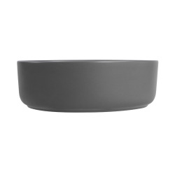 Vasque à poser ronde 36 cm hauteur 12,5 cm sans trop-plein gris mat PixL (CEPX3636GM)
