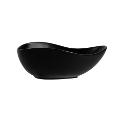  Vasque à poser design asymétrique 50,5 x 38 x 19 cm sans trop-plein noir mat PixL (CEPX5038BKM)