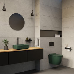  PixL 50 x 37,5 x 13,5 cm vasque à poser Infinitio, sans trop-plein, vert (CEPX4937GEM)