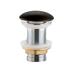 PixL bonde à écoulement libre 5/4 " sans trop plein pour lavabos et vasques, noir mat (CEPXPLUGBKM)