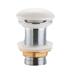 PixL bonde à écoulement libre 5/4 " sans trop plein pour lavabos et vasques, blanc mat (CEPXPLUGWM)