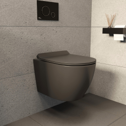 WC suspendu sans bride Tornado Quiet et fixations invisibles + abattant frein de chute (CEPX010RTORP)