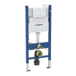  Duofix Pack WC bâti-support 112 cm + WC suspendu sans bride Ceramia avec abattant SoftClose + plaque blanche (GEBCEPXWT01-FR)