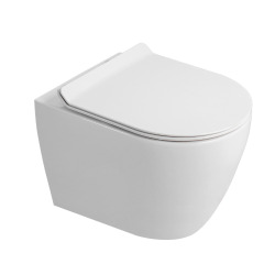 Duofix pack WC bâti-support UP100 + WC suspendu sans bride Ceramia avec abattant SoftClose + plaque noir mat (GEBCEPXWT04-FR)