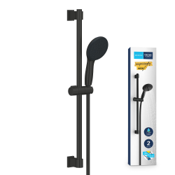 Vitalio Start 110 Ensemble de douche 2 jets avec barre, noir mat (279482431)