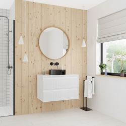  Ceramia Nouveau meuble de salle de bain 80 cm, blanc cassé (CERAMIA-3OW80)