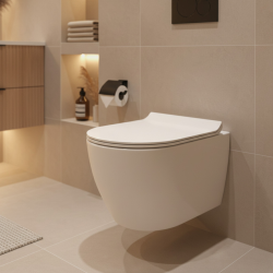WC suspendu sans bride Tornado Quiet et fixations invisibles + abattant frein de chute (CEPX010RTORP)