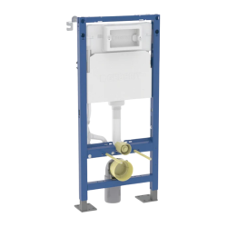 Duofix Bâti-support Geberit + WC sans bride SAT + Abattant SoftClose + Jeu de pieds autoportants + Plaque Delta01 (DelanoTQGebX)