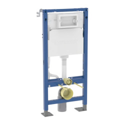 Duofix Bâti-support Geberit + WC sans bride SAT + Abattant SoftClose + Jeu de pieds autoportants + Plaque Delta01 (DelanoTQGebX)