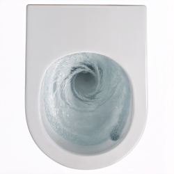 WC suspendu sans bride Tornado Quiet et fixations invisibles + abattant frein de chute (CEPX010RTORP)
