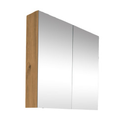 Armoire de toilette avec miroir intégré, 80x75 cm chêne, SAT B-Way (BWAY80CABOAK)