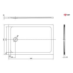 Pack Douche Complet – Paroi Walk-In 100x200 Chrome + Colonne SAT 3 Jets + Receveur Marbre Coulé Blanc 120x80 (SAT100C7PR128W)
