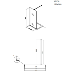 Pack Douche Complet – Paroi Walk-In 100x200 Chrome + Colonne Grohe Vitalio 2 Jets + Receveur Marbre Coulé Blanc 120x80 (SAT100C8