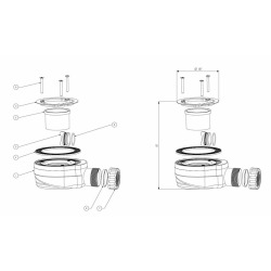 Pack Douche Complet – Paroi Walk-In 140x200 Chrome + Colonne SAT 3 Jets + Receveur Marbre Coulé Blanc 140x90 (SAT100C7PR149W)