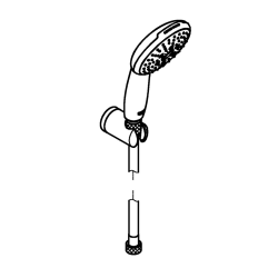 Vitalio Start 110 set de douche 3 jets avec support mural, chrome (G26769001) Vitalio Start 110 set de douche 3 jets avec support mural, chrome (G26769001)