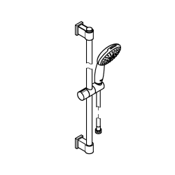 Vitalio Start 110 Set de douche avec barre + Douchette 3 jets, chrome (G26032001)  Vitalio Start 110 Set de douche avec barre + Douchette 3 jets, chrome (G26032001)
