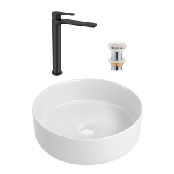PixL 36x36x13,5 cm vasque à poser + Swiss Aqua Technologies Mood mitigeur lavabo XL + Ceramia PixL bonde (CEPX36WMSAT285C) PixL 36x36x13,5 cm vasque à poser + Swiss Aqua Technologies Mood mitigeur lavabo XL + Ceramia PixL bonde (CEPX36WMSAT285C)