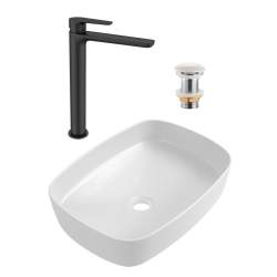PixL 49,5x37,5x13,5 cm vasque à poser + Swiss Aqua Technologies Mood mitigeur lavabo XL + Ceramia PixL bonde (CEPX49WMSAT285C) PixL 49,5x37,5x13,5 cm vasque à poser + Swiss Aqua Technologies Mood mitigeur lavabo XL + Ceramia PixL bonde (CEPX49WMSAT285C)