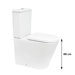 Brevis réservoir de chasse d'eau en céramique pour Combi WC SATBRE32 et SATPRO31, blanc (SATBRE32N)