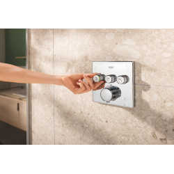 Precision SmartControl Set de douche encastrée façade thermostatique + Douche de tête 2 jets + Douchette, chrome (G34875000) Precision SmartControl Set de douche encastrée façade thermostatique + Douche de tête 2 jets + Douchette, chrome (G34875000)