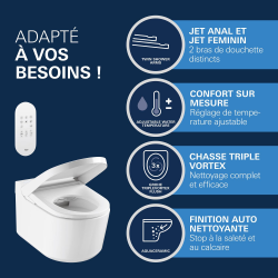 Sensia Alpine WC lavant suspendu technologies SkinClean (G36507SH0)