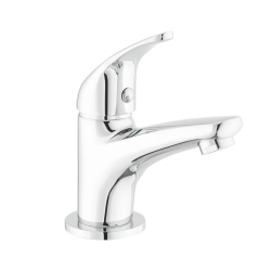 Robinet de lavabo eau froide sur pied à levier, sans vidage, chrome (SIKOBSLPRO190)