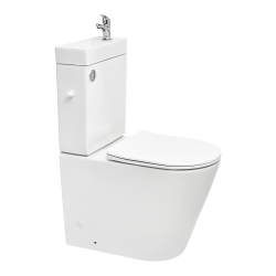 Brevis kit WC à poser sans bride en céramique + robinet eau froide S-Line Pro + tuyau de raccordement Siko (SATBRE34) Brevis kit WC à poser sans bride en céramique + robinet eau froide S-Line Pro + tuyau de raccordement Siko (SATBRE34)
