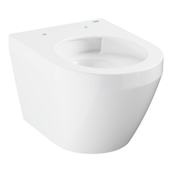 Euro Ceramic cuvette WC suspendu compact sans bride en céramique avec fixations invisibles, blanc (102486SH00)