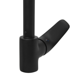 Strada II lavabo 600x430 mm 1 trou + Siko S-Line Pro mitigeur avec bec tournant, noir (T300001SBSLPRO280C)