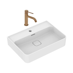 Strada II Lavabo 600x430 mm 1 trou + Swiss Aqua Technologies Aurum mitigeur lavabo sur pied, or rose brossé (T300001SAT271BRG) Strada II Lavabo 600x430 mm 1 trou + Swiss Aqua Technologies Aurum mitigeur lavabo sur pied, or rose brossé (T300001SAT271BRG)