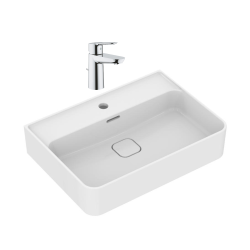 Strada II lavabo 600x430 mm 1 trou + Grohe mitigeur monocommande lavabo taille S, chrome (T300001G23328000) Strada II lavabo 600x430 mm 1 trou + Grohe mitigeur monocommande lavabo taille S, chrome (T300001G23328000)