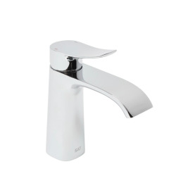 Infinitio mitigeur de lavabo avec bec cascade, sans vidage, chrome (SATBSINF271)