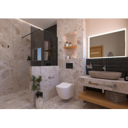 Infinitio mitigeur de lavabo haut sans vidage, chrome SATBSINF285 avec une garantie de 5 ans