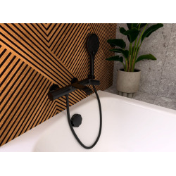 Infinitio mitigeur de baignoire mural, entraxe 150 mm, sans ensemble de douche, noir mat (SATBSINF222C)