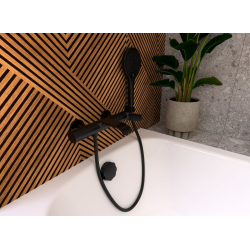 Infinitio mitigeur de baignoire mural, entraxe 150 mm, sans ensemble de douche, noir mat (SATBSINF222C)