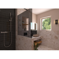Infinitio mitigeur de douche monocommande mural, entraxe 150 mm, sans ensemble de douche, chrome (SATBSINF268)