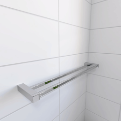  Multi porte-serviettes 2 barres, longueur de 60 cm, chrome (ELE29)