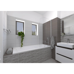 Multi set de deux crochets de salle de bain + porte-serviettes 1 barre, longueur de 60 cm, chrome (ELEMULTI-SET2)