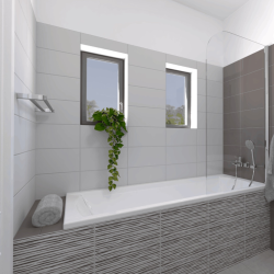 Multi set de deux crochets de salle de bain + porte-serviettes 2 barres, longueur de 60 cm, chrome (ELEMULTI-SET8)