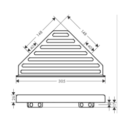 AddStoris étagère d'angle, bronze brossé (41741140)