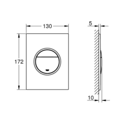Nova Cosmopolitan S plaque de commande double touche, warm sunset (37601DA0)