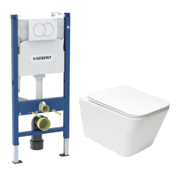 Delta pack WC bâti 112cm + WC suspendu sans bride Swiss Aqua Technologies avec abattant SoftClose + plaque (GEBSTINFWR01MAN-FR)