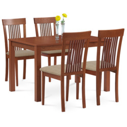 Table de salle à manger 120 x 75 cm en bois massif marron Autronic (BT6957TR3)