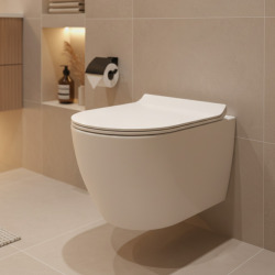 Pack WC bâti-support + WC sans bride Ceramia PixL avec abattant SoftClose + plaque noir (STCEPXWT01-FR)