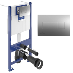 Pack WC bâti-support + WC sans bride Ceramia PixL avec abattant SoftClose + plaque noir (STCEPXWT01-FR)