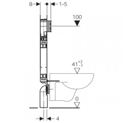 KOMBIFIX Bâti-support pour WC suspendus avec réservoir Sigma 8 cm (110.790.00.1)