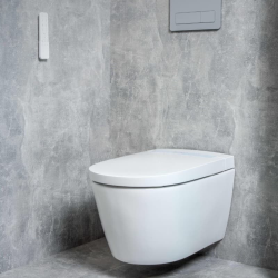  Mila WC japonais suspendu chauffant en céramique sans bride, ECO 3/4,5 L, sortie horizontale, blanc (H8215230000001)