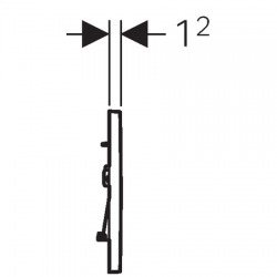 Plaque de déclenchement à double touche pour chasse d'eau Sigma 30, chromé brillant /mat /brillant (115.883.KH.1)